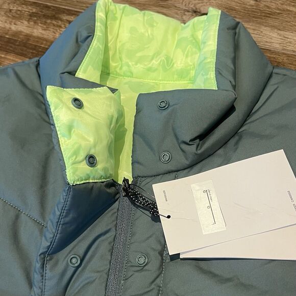 Nike Therma Fit Puffer Vest Womens L Repel Reversible Green Golf NEW - Picture 5 of 14